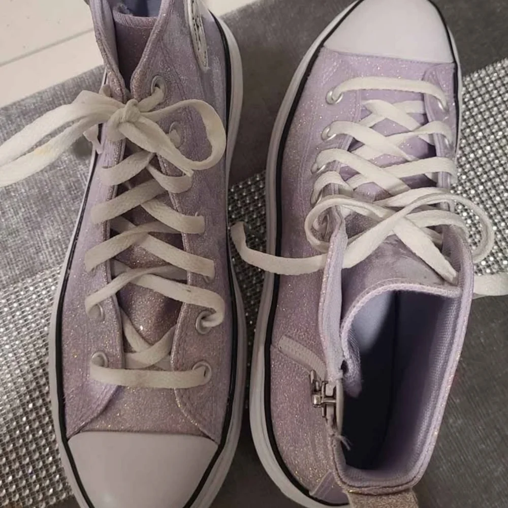 Converse Purple High-Top Sneakers with Canvas Upper